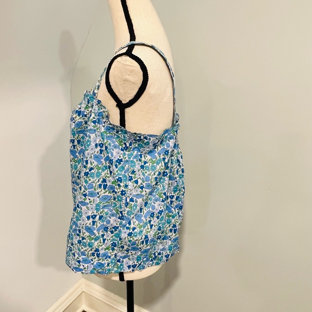 NWT J Crew/Liberty of London Poppy &Daisy floral button front tank top S - Picture 3 of 11